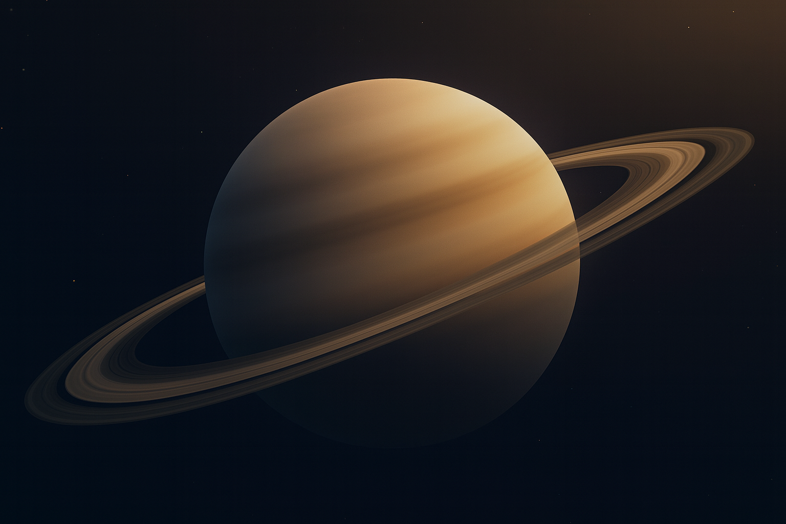 Saturn's majestic rings in detail